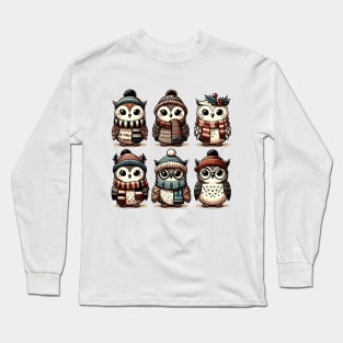 Hoot Hoot: Winter Owls Long Sleeve T-Shirt